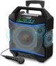 ION Block Rocker - Portable Bluetooth Outdoor Party Speaker with Karaoke Microphone, Battery, 4 Speakers, Radio, USB Port, App, Water-Resistant, 120W