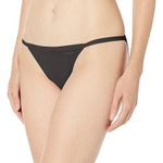 DKNY Women's Active Comfort String Bikini, Black, Small