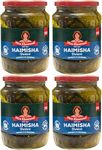 Mrs Elswood Haimisha Cucumbers, 670g (Pack of 4) - Crunchy Pickled Gherkins - Traditional Recipe - Perfect for Snacking and Sandwiches