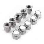 Immech - M8 Dome Cap Nut(Acorn nut), Hex Head Quantity - 10 Pcs, Nickel