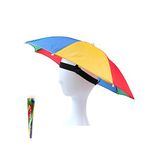 OMUKY Funny Umbrella Hat Adult and Kids Folding Cap For Beach Fishing Golf Party Headwear (Watermelon, 1 Pack)