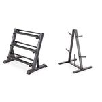 Marcy 3-Tier Dumbbell Rack + Weight Plate Tree | DBR-86 + PT-5733