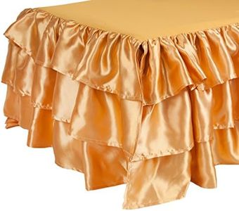 Tadpoles Ruffle Satin Twin Bed Skirt, Gold