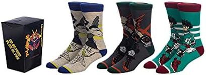 Bioworld, My Hero Academia Casual Crew Socks for Men 3-Pack