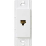 Lutron CA-PJ-WH Claro Telephone Jack, White