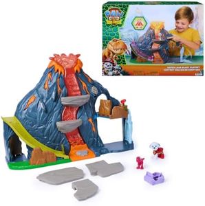PAW Patrol: The Dino Movie, Super Lava Blast Volcano Playset with Lights & Sounds, Marshall and Rhubarb Action Figures, Preschool Toys for Boys & Girls Ages 3+