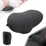 wynott Lumbar Support Pillow Memory Foam Lumbar Support Cushion Lower Back Support Pillow Ergonomic Lumber Back Support Cushion Sleeping Waist Pillow Lumbar Cushions for Bed Sofa Chair Car Seat Travel