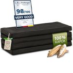 livasia Sustainable kapok mattress, Guest mattress, wide, Folding mattress, Ecological yoga mat, Folding guest bed, Sun lounger for garden & balcony, 79x43x3.1″ (Solid Black)