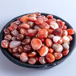 SigMntun Polished SouthAfrica Red Agate Crystal Bulk, 284g - Handpicked Natural Tumbled Gemstones Rocks for Healing, Reiki, Meditation, Witchcraft and Home Decoration, S-Red Agate - 0.5'' - 72Pcs