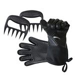 BBQ Butler Silicone Heat Resistant Gloves and Original Bear Paws Meat Shredder Claws