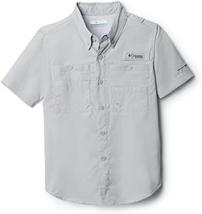 Columbia Boys Tamiami Short Sleeve Shirt, Cool Grey, Large