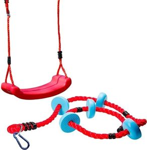 Lily's Things Climbing Rope ANC Swing - Ninja Warrior Accessories for Slackline Obstacle Course Easy Attachment to Most Any Home Playground Equipment Sets