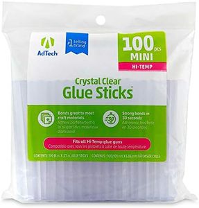 Adtech W229-34ZIP100 Mini Hot Glue Sticks, 1pack,100 Pieces, Clear