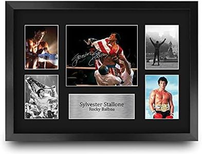 HWC Trading FR A3 Sylvester Stallone Rocky I Regali Hanno Stampato L'Esposizione Firmata Dell'Immagine Dell'Autografo Per I Fan Di Memorabilia Di Film - A3 Incorniciato