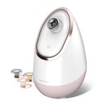 Aira Nano Ionic Facial Steamer by Vanity Planet - (Rose Gold) - Unclog Pores & Blackheads Cleaner Detoxifies, Cleanses & Moisturizes Skin - Adjustable Nozzle with Water Tank & 3 Essential Oil Baskets