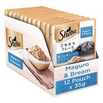 Sheba Rich Premium Maguro & Bream Wet Cat Food Fish Mix for Adult (12 Pouches, 12 x 35g)