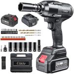 Elikliv Cordless Impact Wrench, 1/2