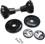 Merriway BH01842 Plastic Mortice Cupboard Cabinet Door Knob Set-Black