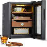 GarveeTech 33L Cigar Cabinet, Electric Cigar Humidor Cabinet with Cedar Shelves, Water Box and Hygrometer, Heating and Cooling Temperature Control System, 356 Cigars Humidor Cabinet for Father Friends