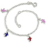 LJ Designs Childrens Silver Bracelet and Doves with Jewellery Presentation Box Christening Gift