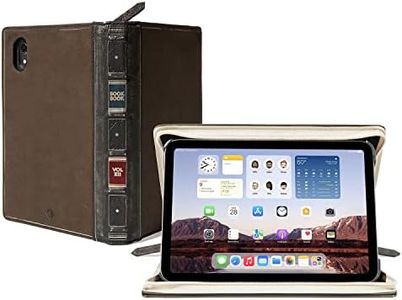 Twelve South BookBook Case for iPad Mini 6 | Hardback Leather Cover with Multi-Angle Viewing and Document/Cable Storage for iPad Pro + Apple Pencil, Vintage Brown