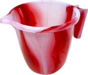 Plastic Water Jug with Handle Assorted Colours Jugs 1.5 Litre Spout Kitchen Plastic Mugs for Bathroom, Hair Washing Jug HTUK® (1x Red)