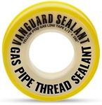 Vanguard Sealants Teflon Gas Pipe Thread Sealant - PTFE Yellow Teflon Tape for Gas Fittings - 260" Length Pipe Thread Tape 1/2 inch High Resistance Leak Prevention - Propane Thread Seal Tape