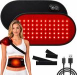 Portable Heating Pad with Gentle Warmth, USB Powered Heating Wrap with 6 Modes & 60 LEDs, Plug-In Wearable Heat Pad for Back, Shoulder, Abdomen, Knee and Period Comfort, Flexible Heat Belt for Home, Office and Travel
