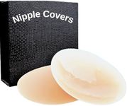 SilicoStyle Silicone Nipple Covers - Reusable Adhesive Hypoallergenic Silicone Pasties, Seamless and Ultra Thin, Caramel, Large (D + Cups)