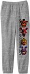 Five Nights at Freddy's Vertical Layout with Boxed Characters Youth Athletic Heather Gray Jogger Pants-Medium