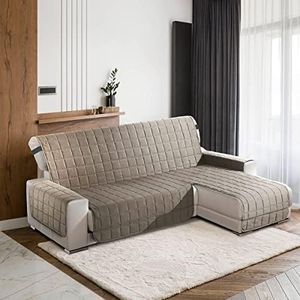 la biancheria di casa - Simplicity Plus copridivano penisola DS/SX - Tortora, Seduta 245 cm