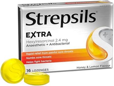 Strepsils Extra with Anaesthetic Sore Throat Pain Relief Lozenges Honey and Lemon 16 pack