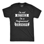 Mens Im Not Retired Im A Professional Grandpa T Shirt Funny Papa Fathers Day Tee Mens Funny T Shirts Dad Joke T Shirt for Men Funny Grandpa T Shirt Novelty Black XL