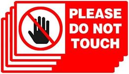 Do Not Touch Warning Sign Label Stickers,2x4 Inch,15 Pcs Per Pack