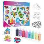 WINSONS Window Art for Kids Suncatcher Kits with Suction Cups Paints DIY Stained Glass Set Arts & Crafts Kit Toys for Kids Student Toddler Children