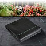 LGJIAOJIAO Garden Weed Barrier Landscape Fabric Heavy Duty Weed Block Gardening Mat,Durable Weed Control Garden Cloth Felt for Vegetable Garden，Commercial Ground Fabric Cover Block (J5-ZUZG-SS9G)