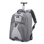 High Sierra Freewheel Wheeled Laptop Backpack, Silver Heather, One Size, Freewheel Wheeled Laptop Backpack