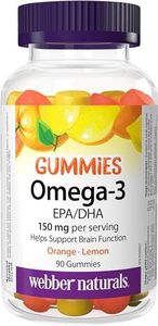 Webber Omega-3 EPA/DHA Orange · Cherry · Lemon 90 Gummies