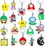 Acuiwer 18 PCS Cartoon Keyrings Par