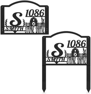 Personalized Farmhouse Address Sign, Metal Address Numbers Signs
