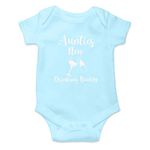 Witty Fashions Aunty Drinking Buddy - Funny Cute Novelty Infant Creeper, One-Piece Baby Bodysuit (Light Blue, 3 Months)