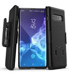 Encased Galaxy S10 Plus Belt Clip Case (2019 DuraClip) Slim Grip Cover w/Holder for Samsung S10 Plus (Black)