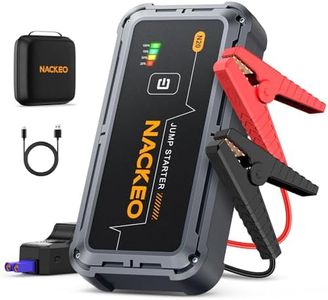 7000A Jump Starter Power Pack, 12V Car Battery Booster Jump Starter for Up to All Gas and 10.0L Diesel Engine Car jump starter, Jump Pack, Battery Booster with Jumper Cable,Lights,Storage Case,Compact