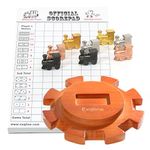Exqline Mexican Train Dominoes Accessories - 6.5" Hub, 8 Metal Markers, 70-Sheet Score Pads