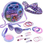 Disney Girls Handbag, Shoulder Bag with Hair Accessories and Sunglasses - Gifts for Girls, Purple/Pink Encanto, One Size