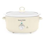 Salter Retro Slow Cooker 6.5L, Cream