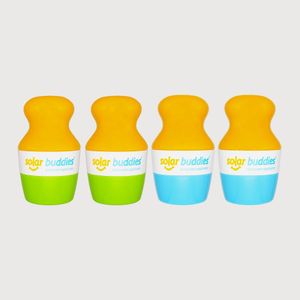 BBGG Quad Pack Solar Buddies Refillable Roll On Sponge Applicator For Kids, Adults, Families, Travel Size Holds 100ml Travel Friendly for Sunscreen, Suncream and Lotions (BBGG)