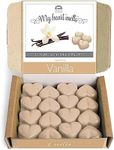 Vanilla Wax Melts: 16 x 5g Heart Shaped Wax Melts Scented with Vanilla in a Gift Box, Cruelty & Plastic Free, Candles Gifts for Women, Candle Alternative