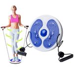 Waist Whisper Waist Trainer for Weight Loss,Twister Exercise for Waist，Fat Burners for Women Weight Loss,Waist Sculptor Machine Twister with Foot Massage,Home Gym Equipment (Blue)