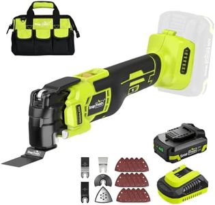 SnapFresh 20V Brushless Oscillating Multi-Tool Kit, 4° Oscillation Angle, VibeNeutral Technology, 19,000 OPM, 6 Variable Speeds, Cordless Multi-Tool with 2.0Ah Battery, Fast Charger & Carrying Bag